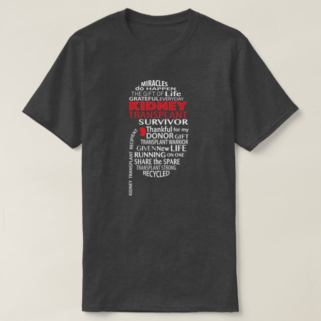 Transplant de rein T-shirt design original (Design devant)