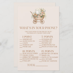 Transport Floral Dans Votre Jeu De Baby shower Tél