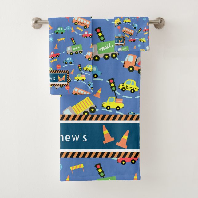 Transport Kids Blue. Linge de toilette (En situation)