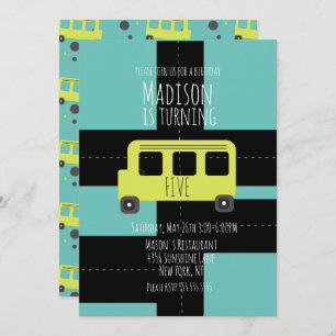 Transport scolaire Invitation d'autobus roulier