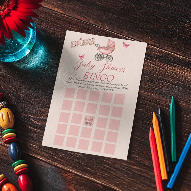 Transport vintage bébé BINGO Baby shower Jeu (Créateur téléchargé)