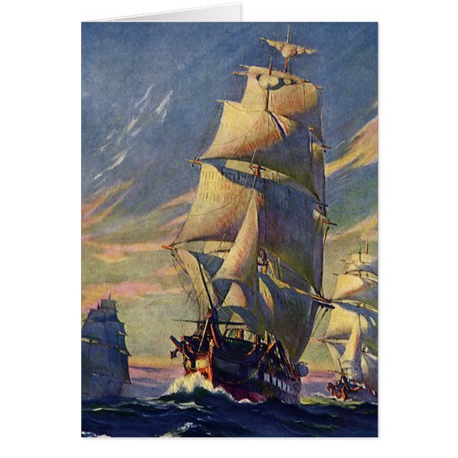 Transport vintage, Clipper Ships en mer (Devant)