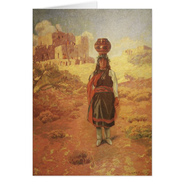 Transporteur d'eau indien vintage par EW Rollins (Devant)