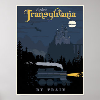 Transylvanie par affiche Voyage en train
