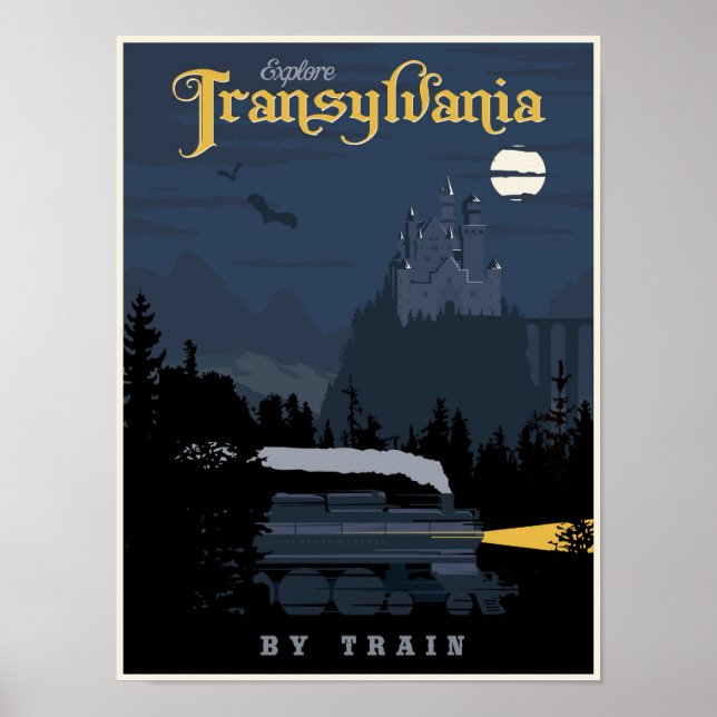 Transylvanie par affiche Voyage en train (Devant)