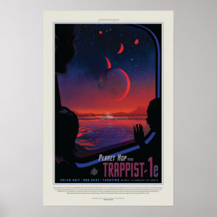 Trappist 1e, affiche de voyage