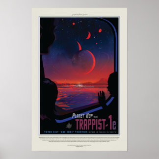 Trappist 1e, affiche de voyage