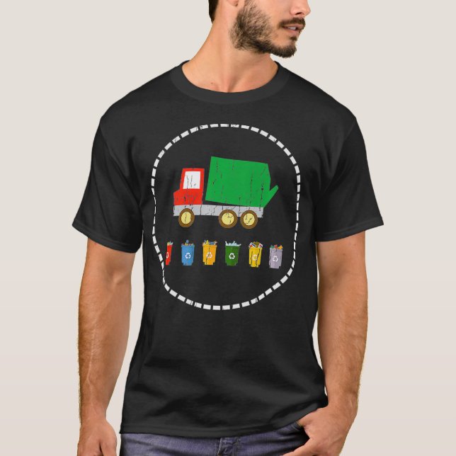 Trash Truck Recycling T-Shirt (Devant)
