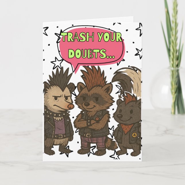 Trash Votre Doute Carte Motivationnelle (Devant)
