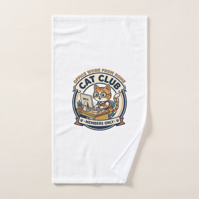 Travail de bureau à domicile Chat Cadeau pour amat (Serviette à main)