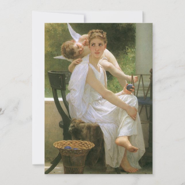 Travail Interrompu par Bouguereau, Portrait d'ange (Devant)