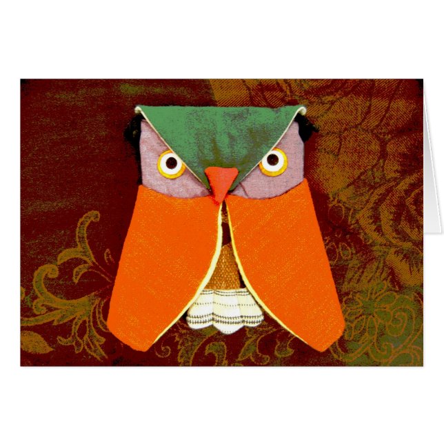 Travail manuel thaïlandais de hibou (Devant horizontal)