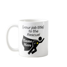 Travail Mug Superhéros personnalisé Titre et nom d