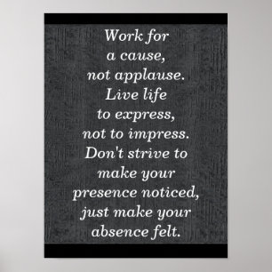 Travail pour une cause — impression d'art