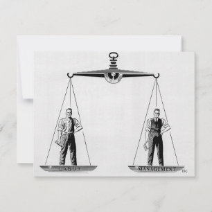 Travail vintage contre gestion, balance de la just