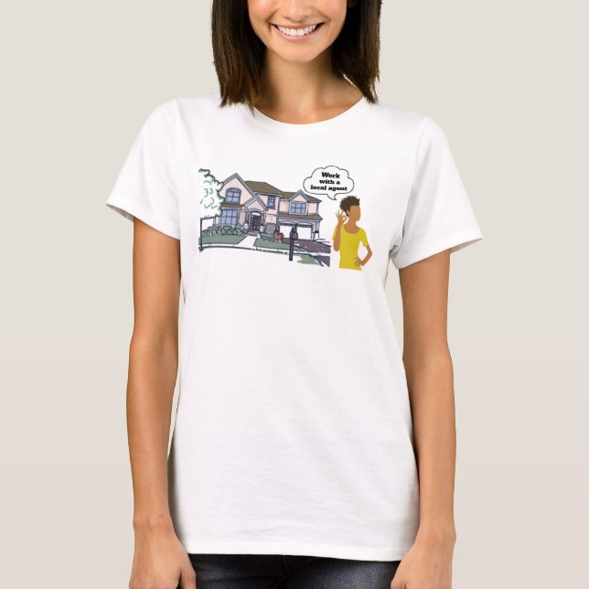 Travailler avec un agent local immobilier T-shirt (Devant)