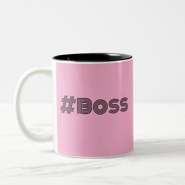 Travailler comme un patron Design Café Mug (Gauche)