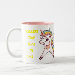 Travailler Drôle De La Mug À Domicile Unicorn Foli