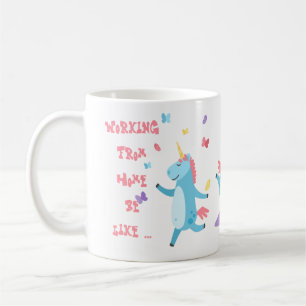 Travailler Drôle De La Mug À Domicile Unicorn Foli
