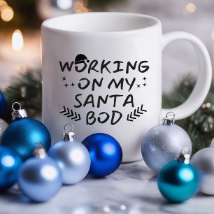 Travailler sur mon corps de Père Noël Drôle Mug