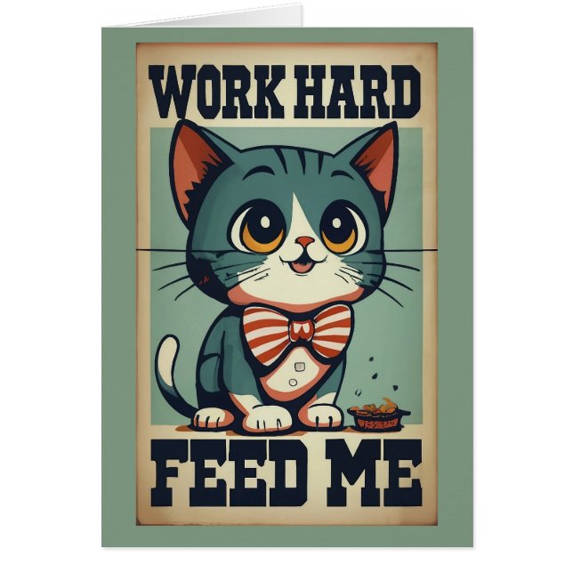 Travailler vieux chat Vintage (Devant)