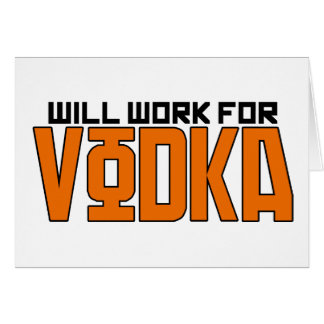 Travaillera pour la vodka