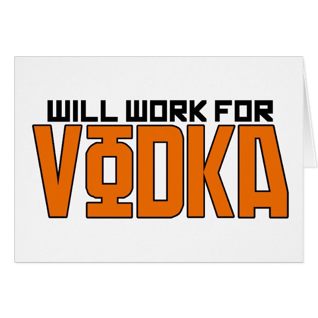 Travaillera pour la vodka (Devant horizontal)