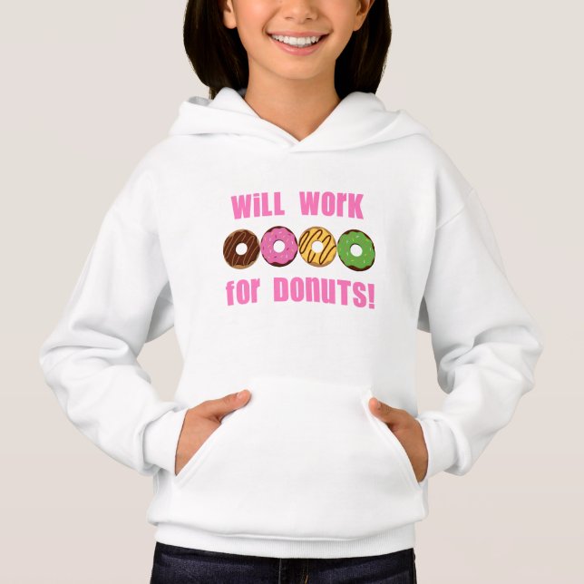 Travaillera pour le T-shirt pour enfants Donuts (Devant)
