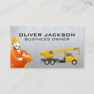 Travailleur   Carte de visite du véhicule de remor