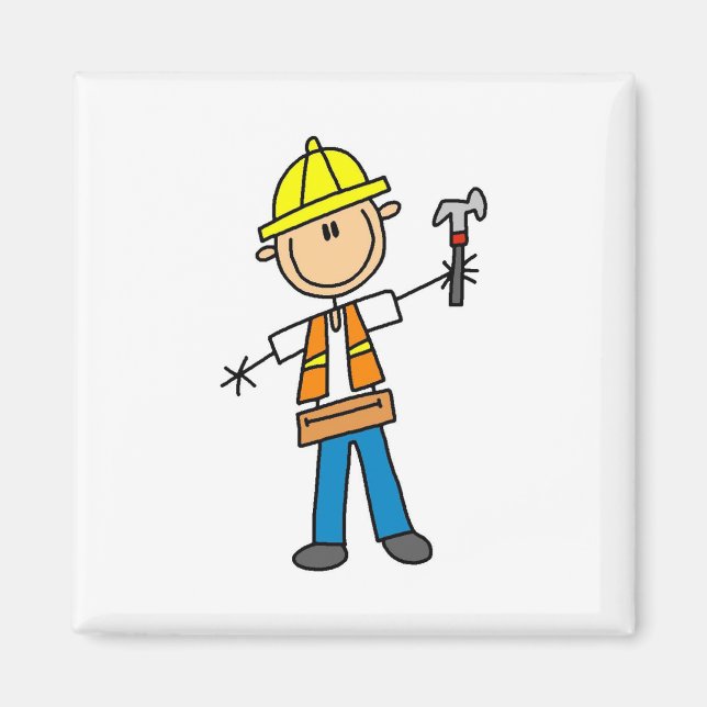 Travailleur de construction avec aimant marteau (Devant)