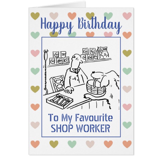 Travailleur de magasin Joyeux Anniversaire (Devant)