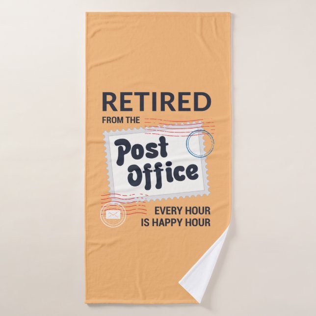 Travailleur postal retraite facteur drôle (Serviette de bain)