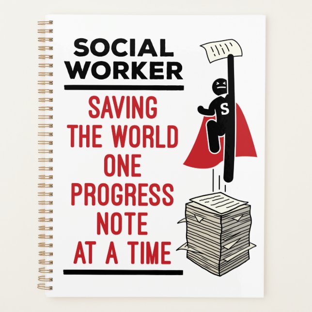 Travailleur social Note de progrès drôle Travail s (Devant)