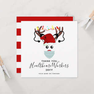 Travailleurs de la santé Merci Reindeer de Noël