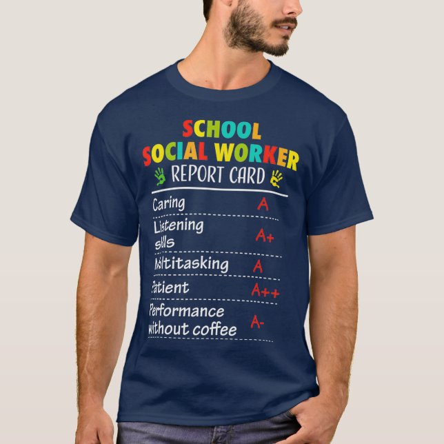 Travailleuse sociale scolaire Drôle T-shirt cadeau (Devant)