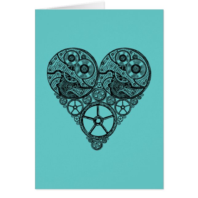 Travaux d'horloge de Steampunk et coeur de vitesse (Devant)