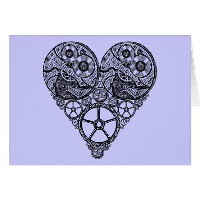 Travaux d'horloge de Steampunk et coeur de vitesse (Devant horizontal)