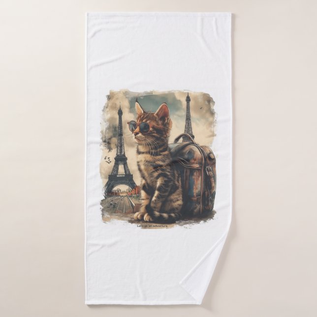 Travel Buddy Cat (Serviette de bain)