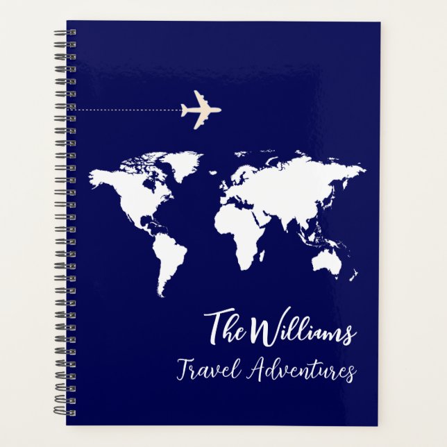 Travel International Navy Blue Planner (Devant)
