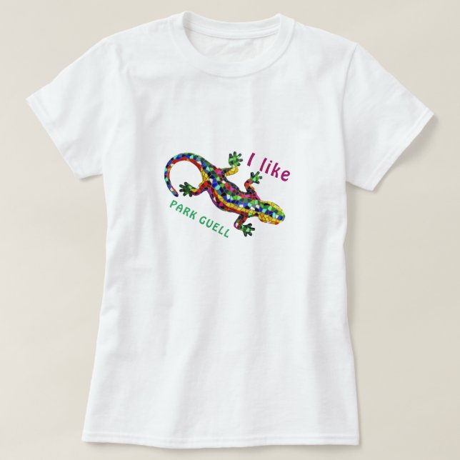 Travel T-Shirt I Love PARK GUELL. gift tee (Design devant)
