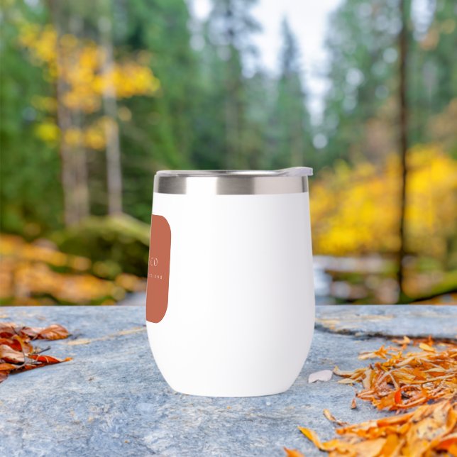 Travel Wine Tumbler: Claude Co. Burnt Umber (Extérieur)