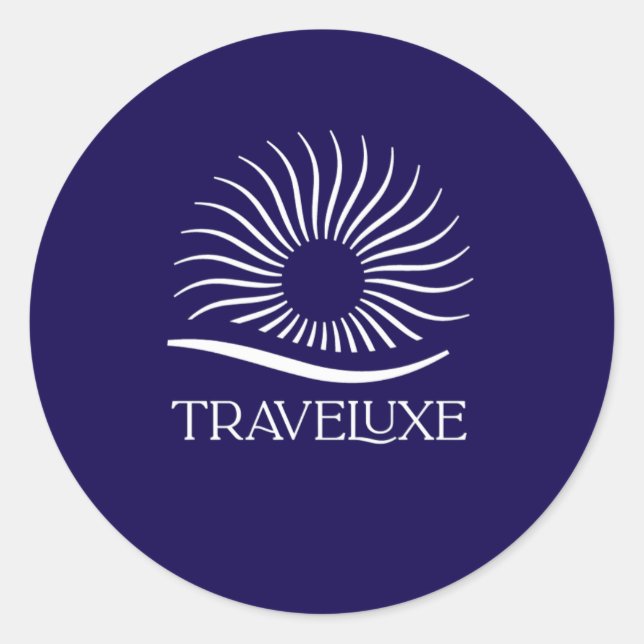 Traveluxe Logo Round Sticker (Devant)