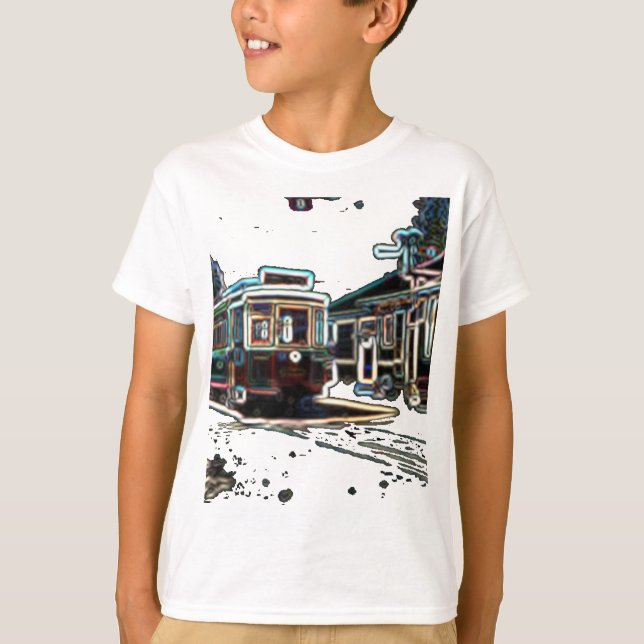 TRC Neon trcar à stn Kids Basic T-Shirt (Devant)