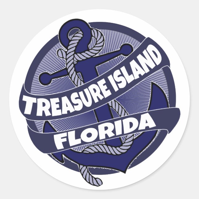 Treasure Island Florida ancres autocollants (Devant)