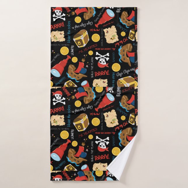 Treasure Island Party Pirate Serviette de bain ens (Serviette de bain)