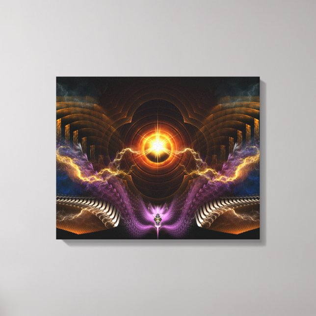 Treasure Of Night Fractal Art Enveloppé Toile Impr (Recto)