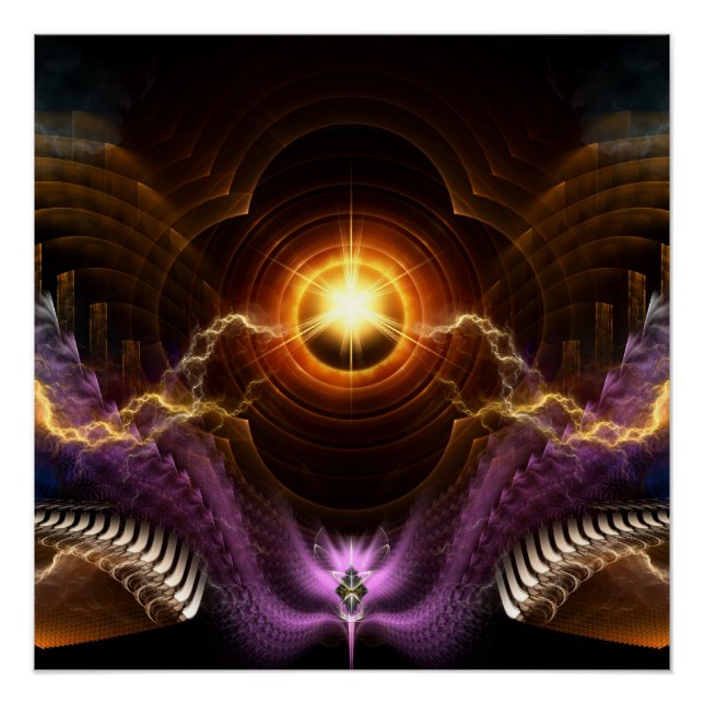Treasure Of Night Fractal Art Perfect Poster (Devant)