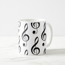 Treble Clef Musique Lover chanteur Piano Mug