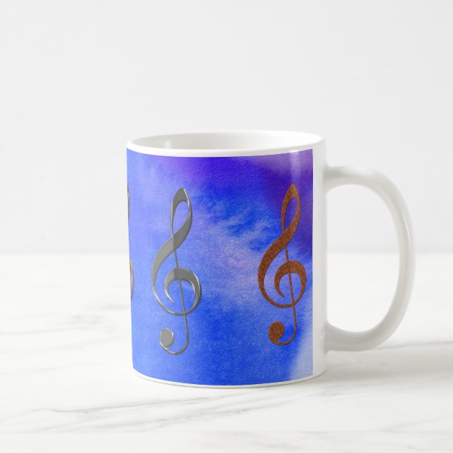 Tréble Cleff Musique-Lover Mugs (Droite)