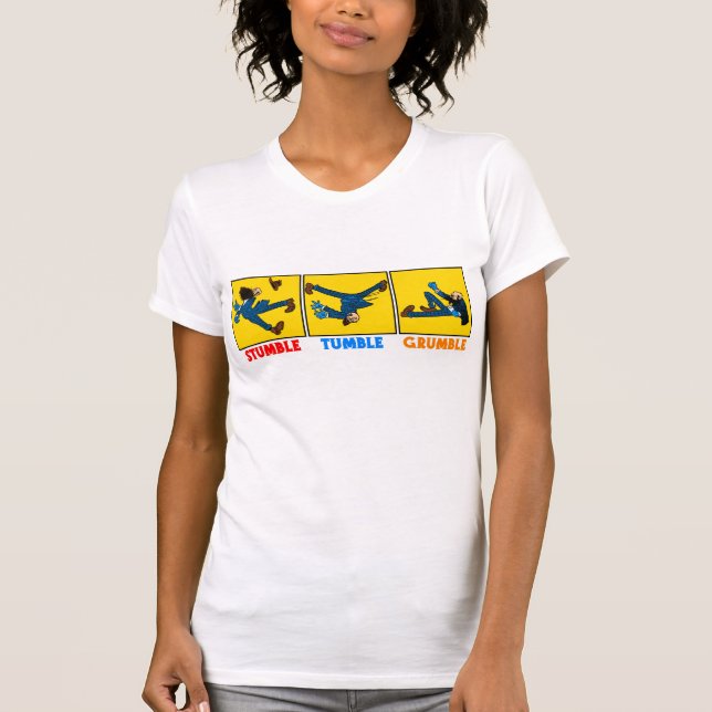 Trébuchement, dégringolade, T-shirt de grognement (Devant)